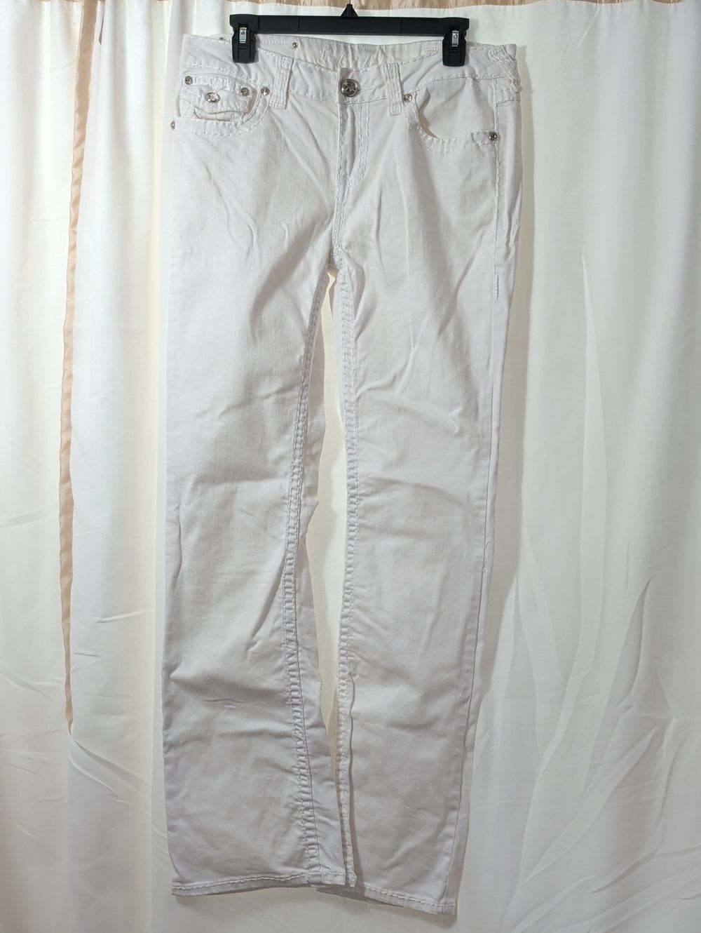 La Idol USA White Embellished Jeans